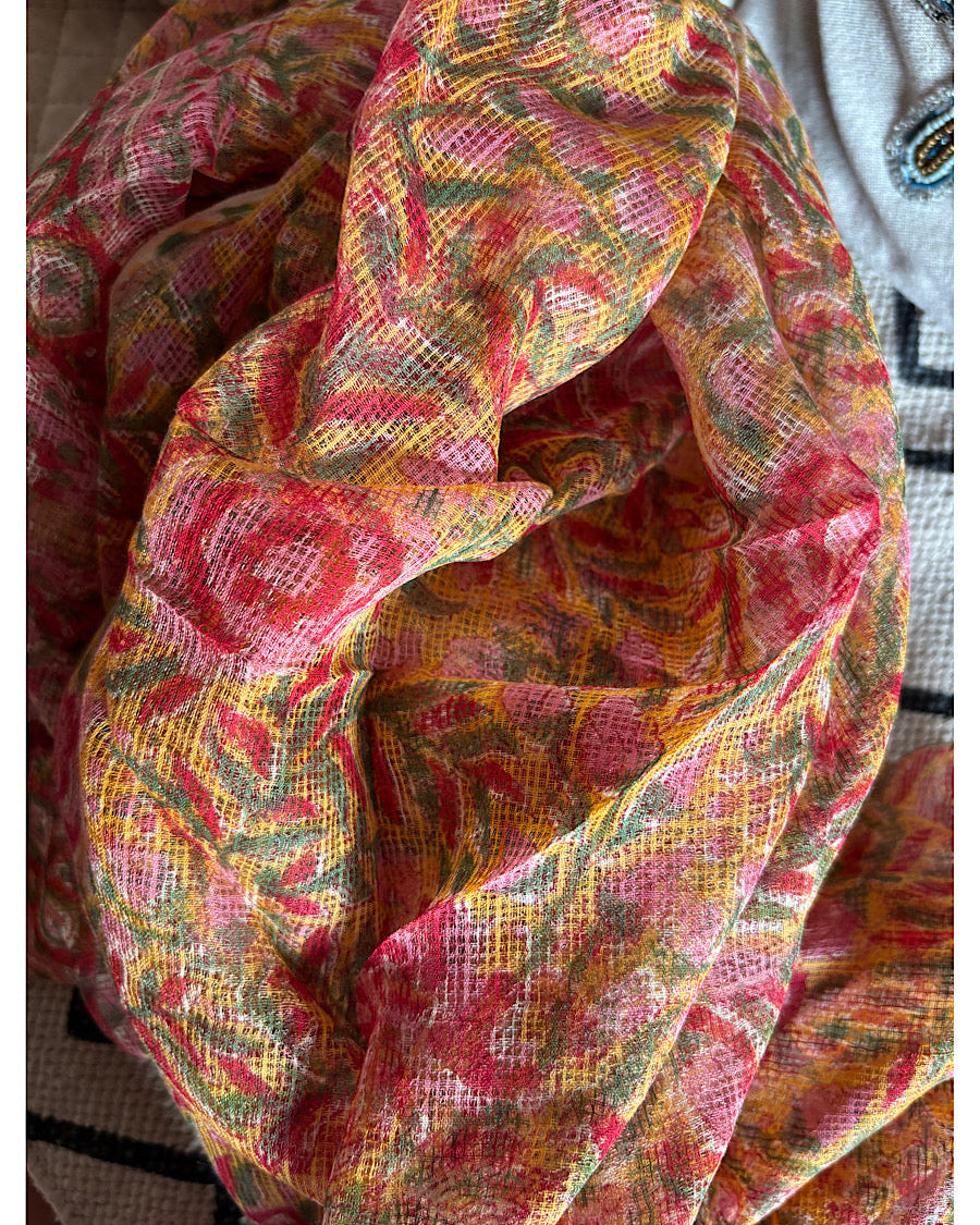 Peela Baagh Kota Doria Dupatta