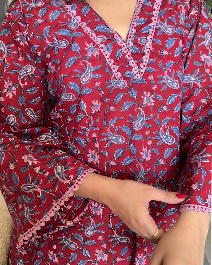 Wine Garden Kameez