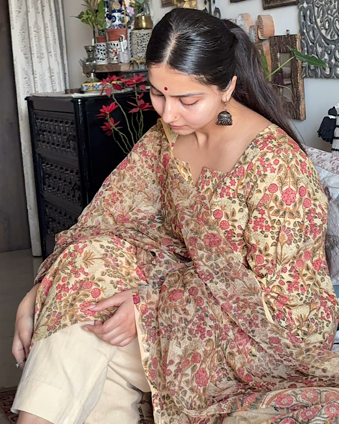 Baksua Beige Kameez Set