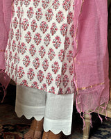 Summer Kameez Set - White