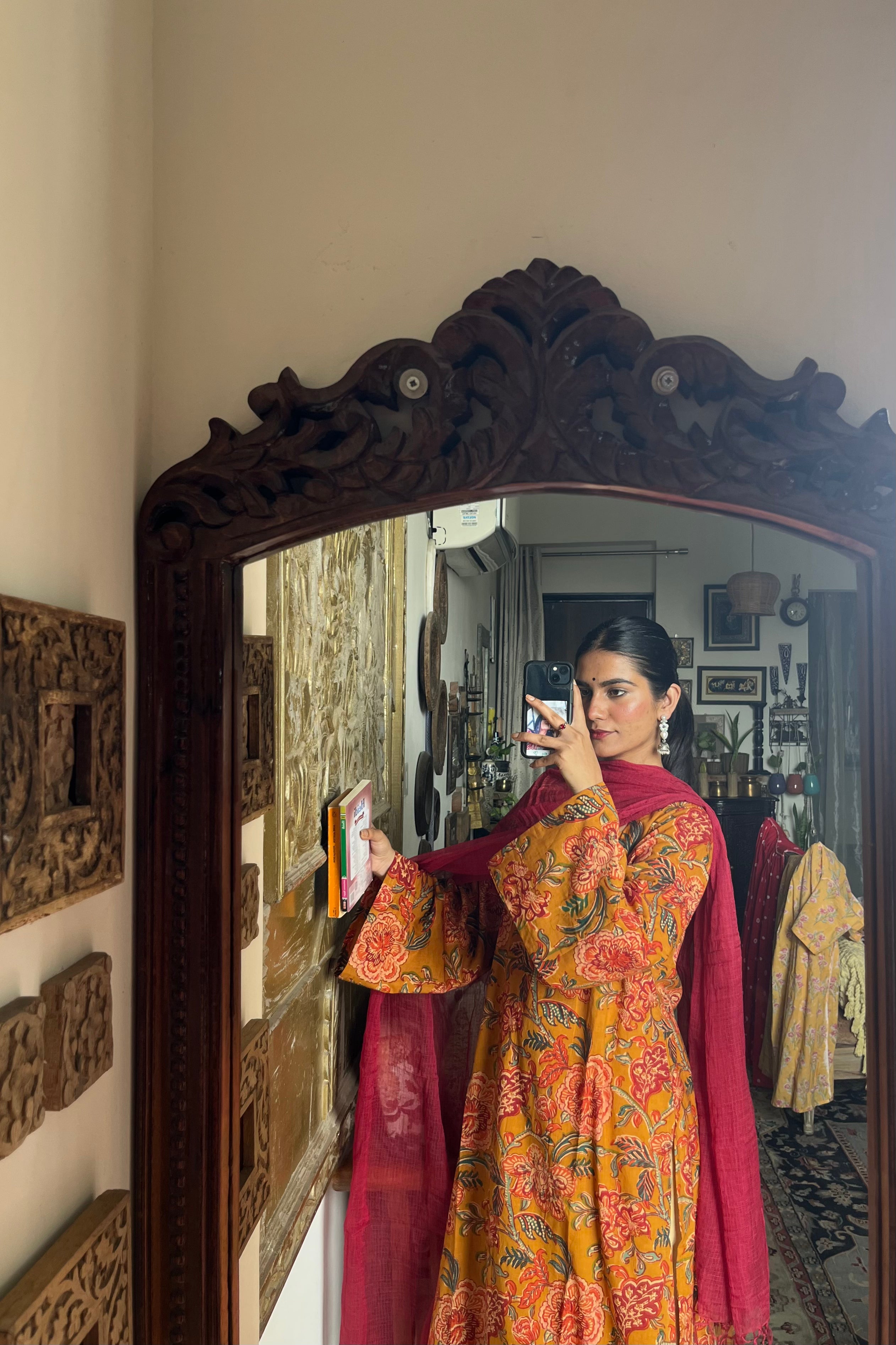 Mustared  kameez set