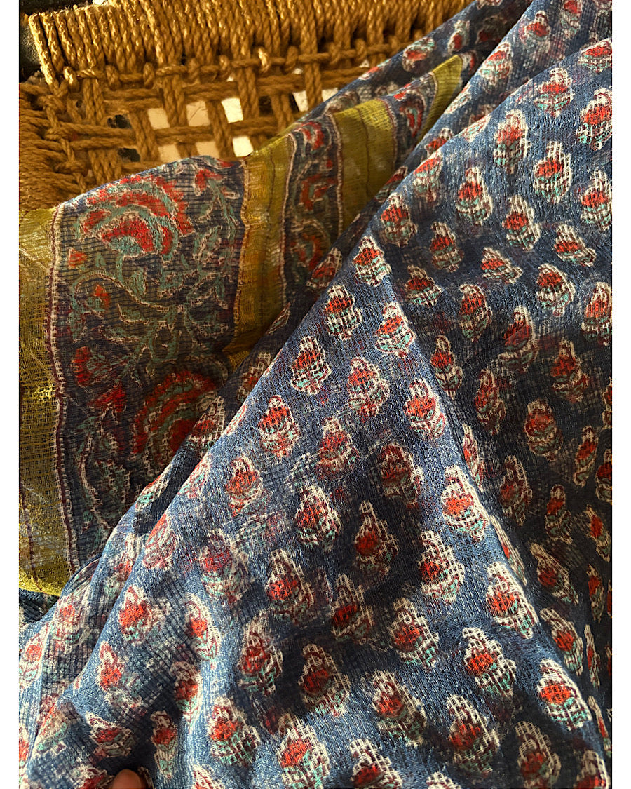 Gehr Navy Blue Dupatta