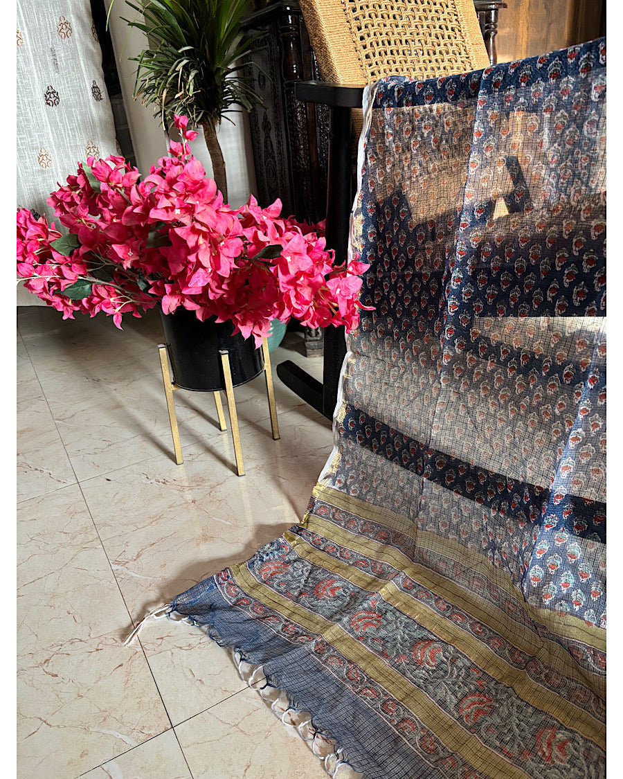 Gehr Navy Blue Dupatta