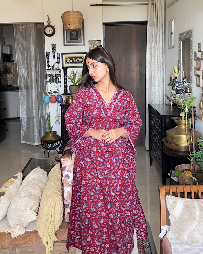 Wine Garden Kameez