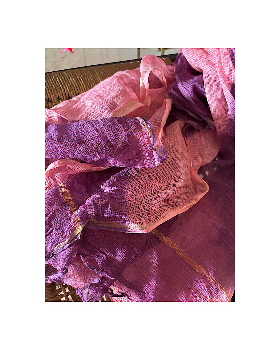hand dyed double shade Doria Dupatta