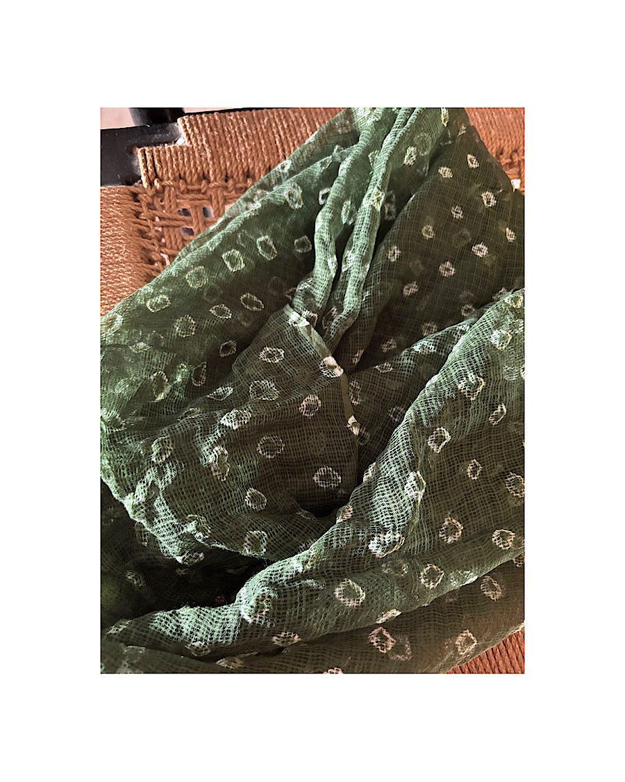 Mehendi hand tied bandhni Kota  Dupatta