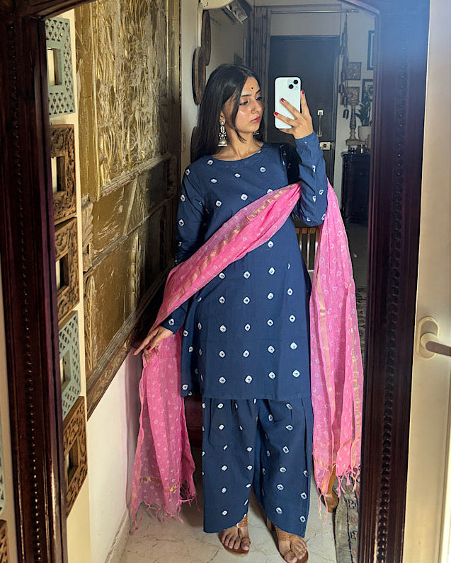 Indigo Bandhni Farshi