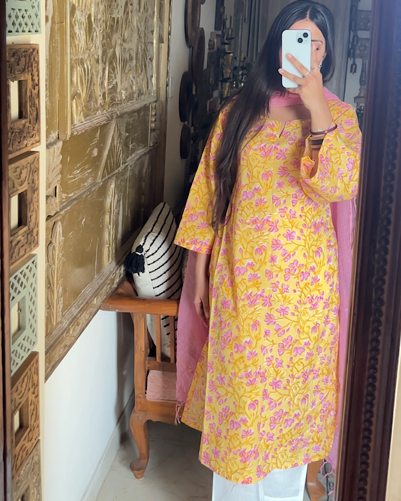 Summer Kameez Set - Mango