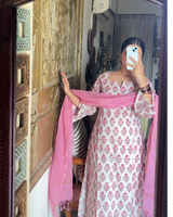 Summer Kameez Set - White