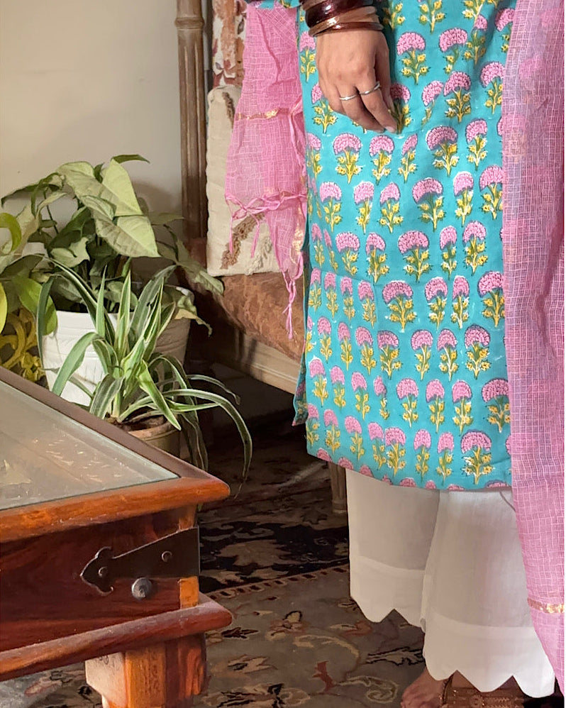Summer Kameez Set - Green