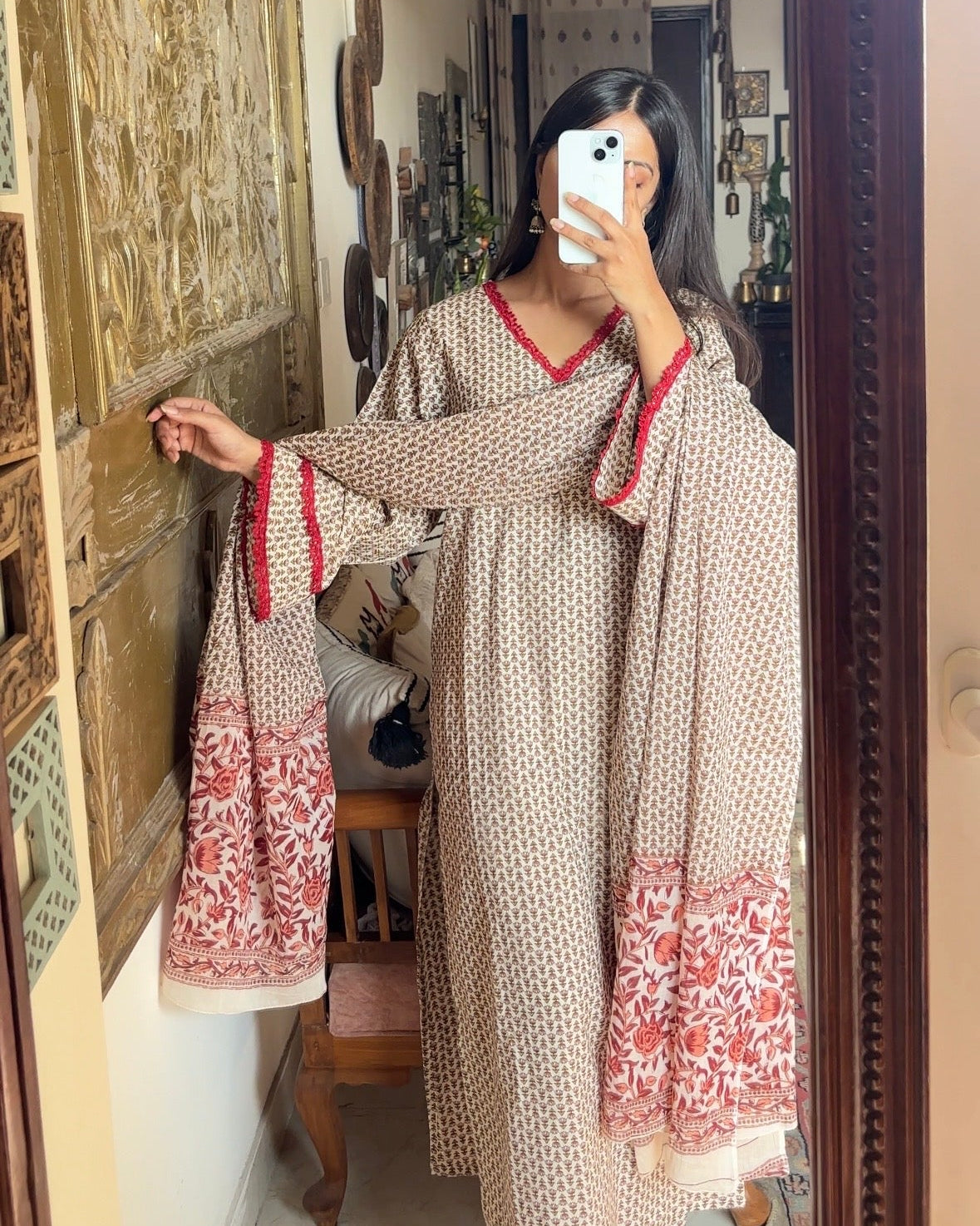 beige kamal set