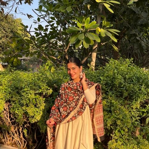 Amery dupatta set (beige)