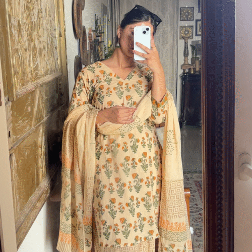 Rakul farshi salwar set ( a three piece pure cotton set )