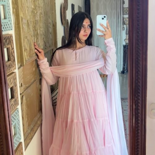 Tyre mul cotton pastel pink